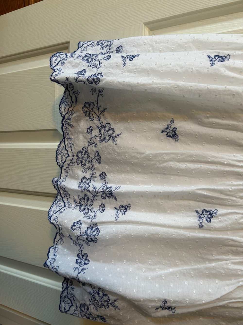 Ralph Lauren White Maxi Skirt with Blue Floral Embroidery - Picture 6 of 6